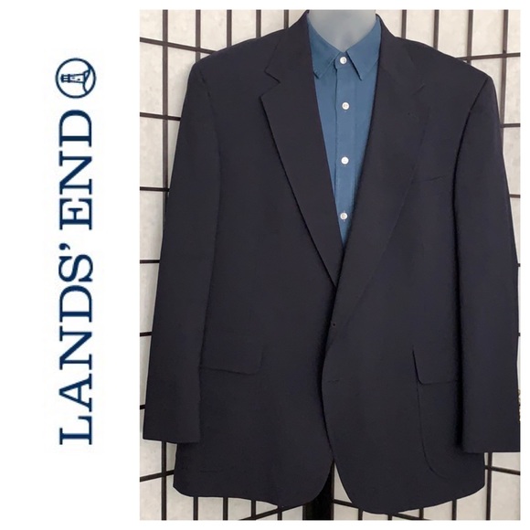 ⭐️LAND’S End Men’s Tailored Wool Blazer Jacket⭐️
